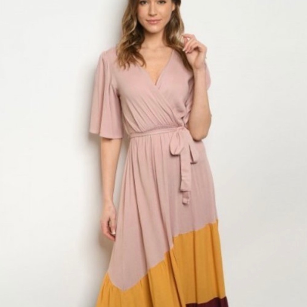 Color block maxi
